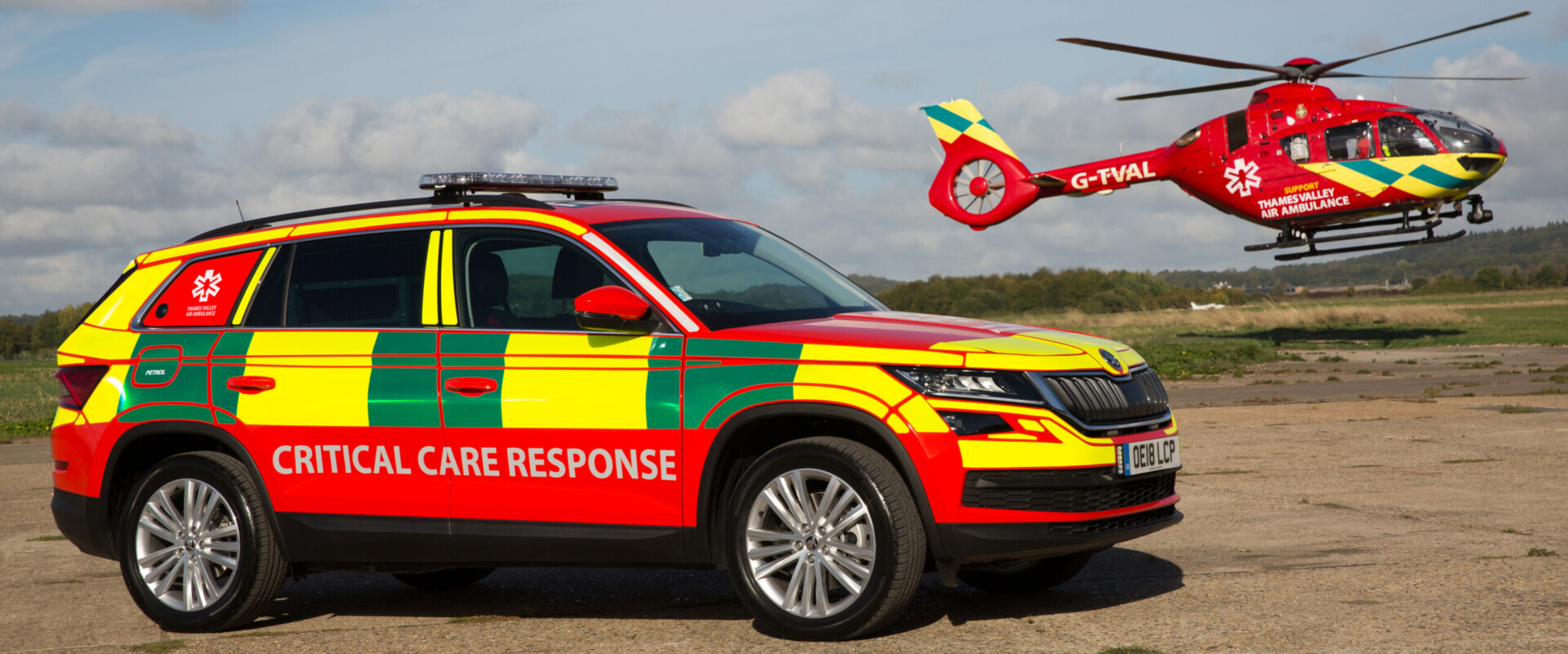 TVAA critical care response car and helicopter