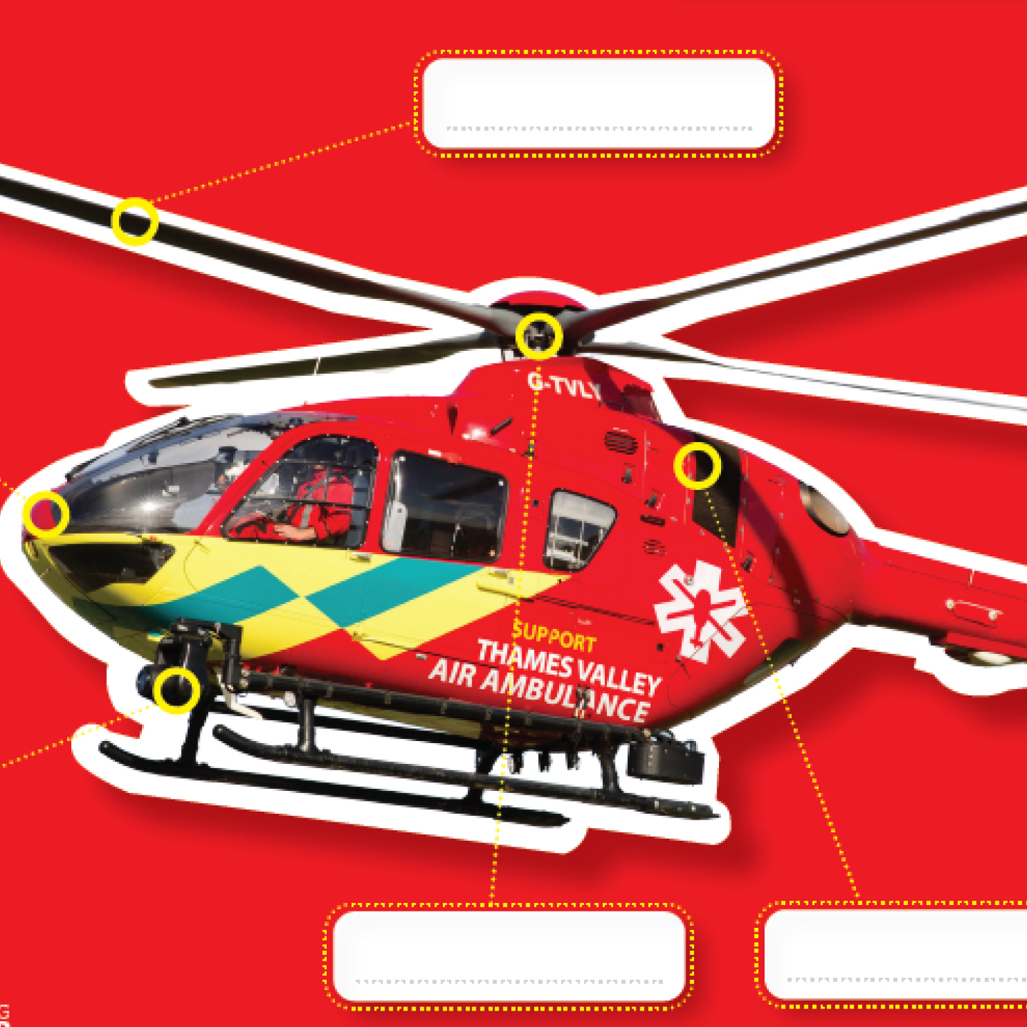 Label the helicopter