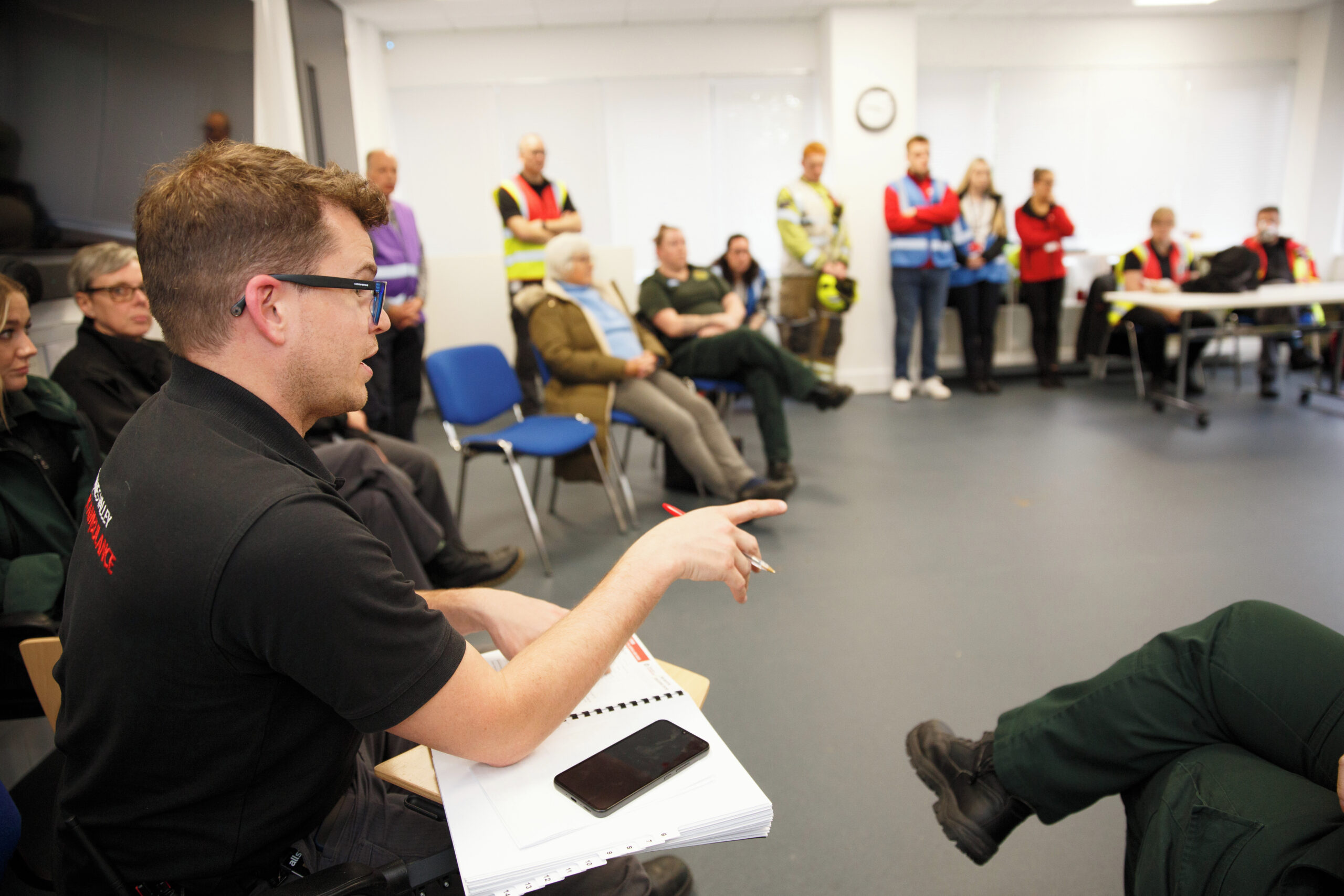 Classroom based learning at Thames Valley Air Ambulance Pre-Hospital Education Centre