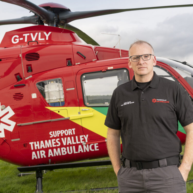 Adam Panter stands in front of G-TVLY