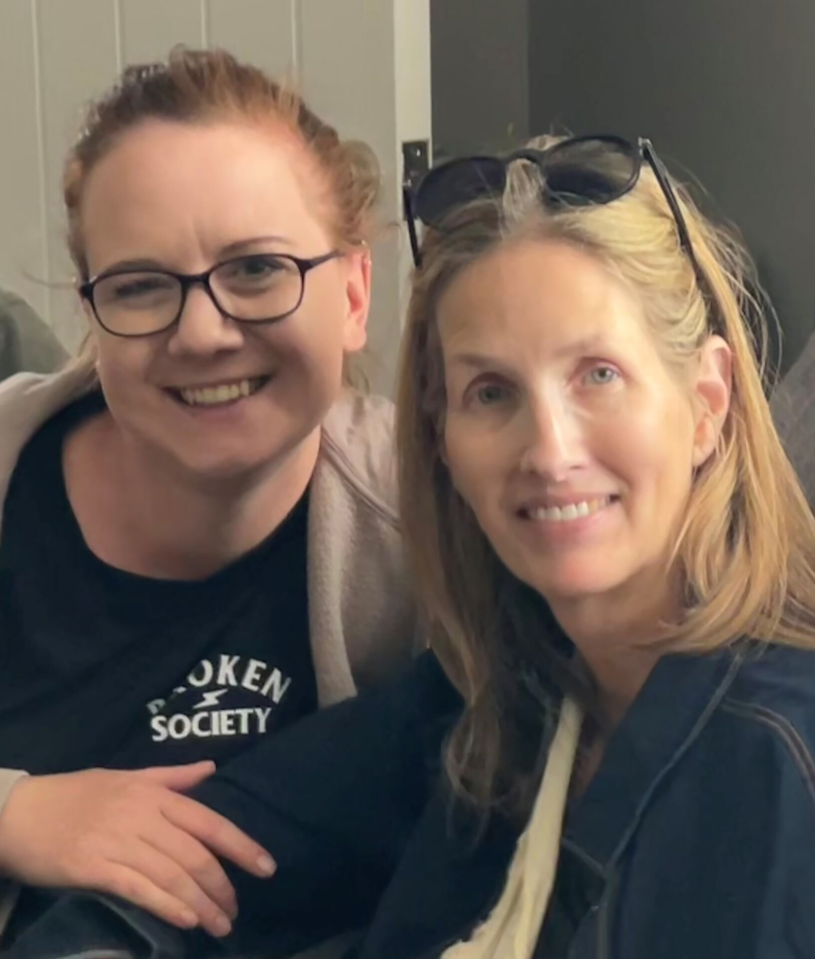 Catherine and Kayleigh, who performed CPR on her when she suffered a cardiac arrest